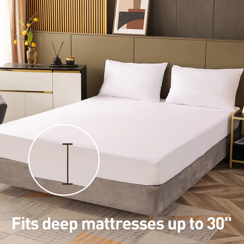 Waterproof Mattress Protector Breathable - Waterproof Mattress Protector, Breathable Noiseless Mattress