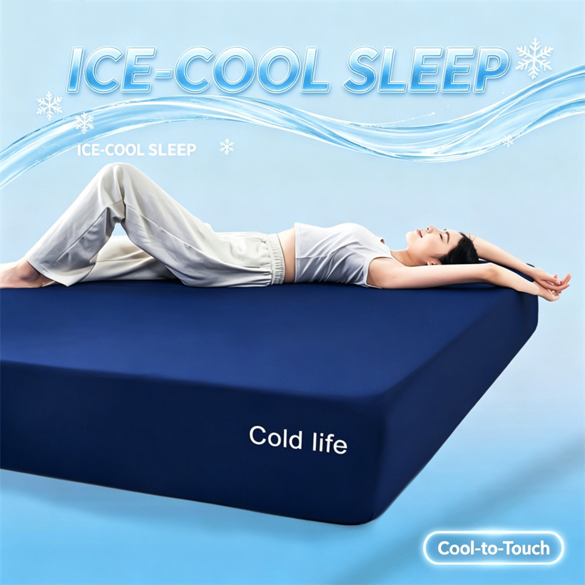 Fitted Bed Sheets Deep Pocket - Cooling Bed Fitted Sheet Ice‑Cool Touch