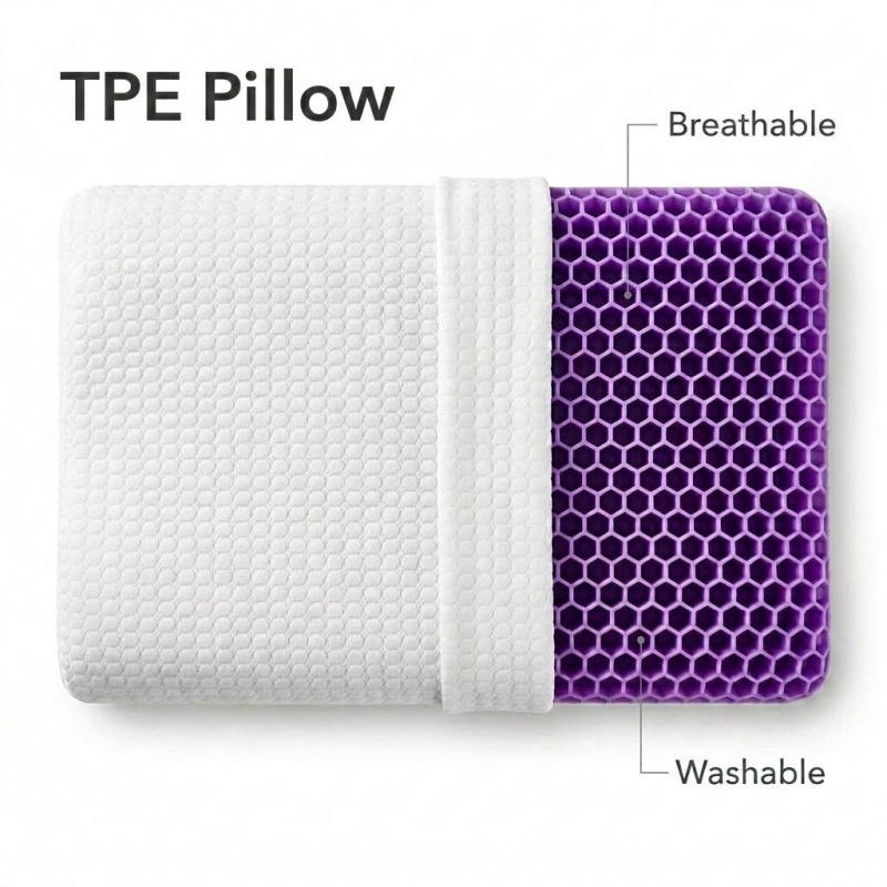 Anti Snore Contour Pillow - Breathable TPE Pectin Pillow Ergonomic Curve