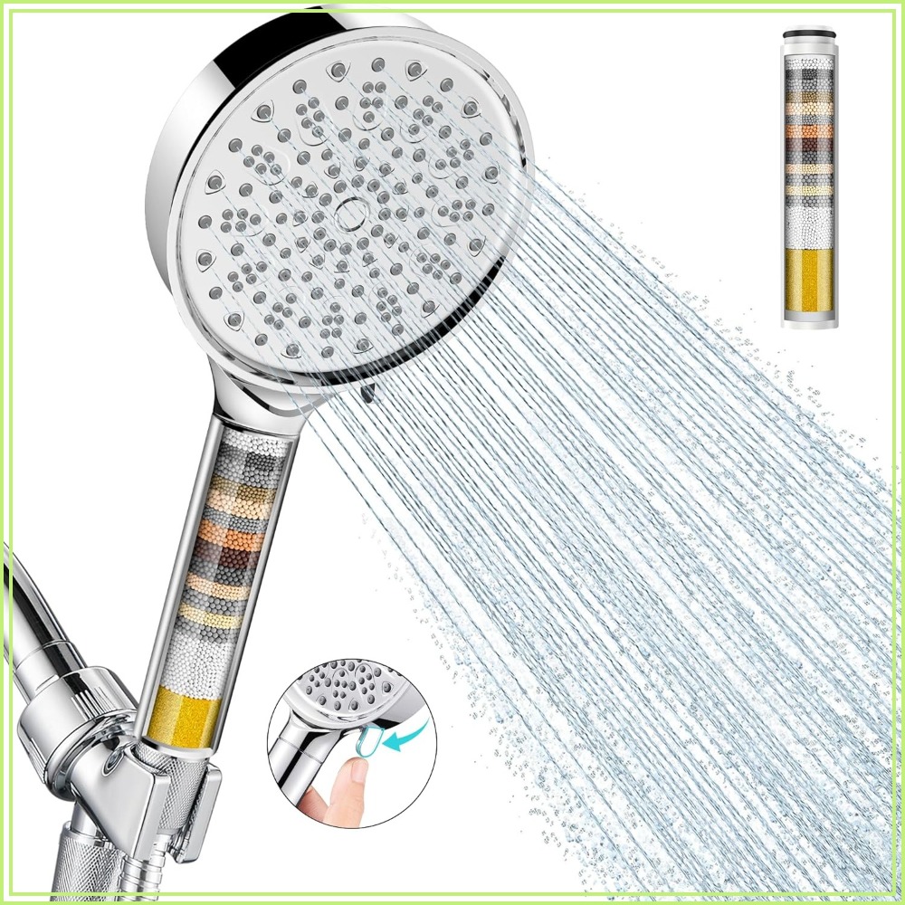 High Pressure Shower Head Handheld - Filtered Shower Head with Handheld, High