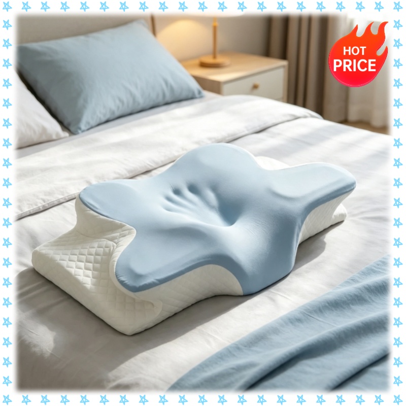Memory Foam Orthopedic Pillow Neck Pain - Breathable Cooling Memory Foam Cervical Bed