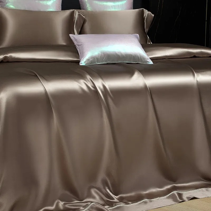 Mulberry Silk Premium 4Pcs Duv - Duvet Cover Sets With Zipper ulasan dan harga