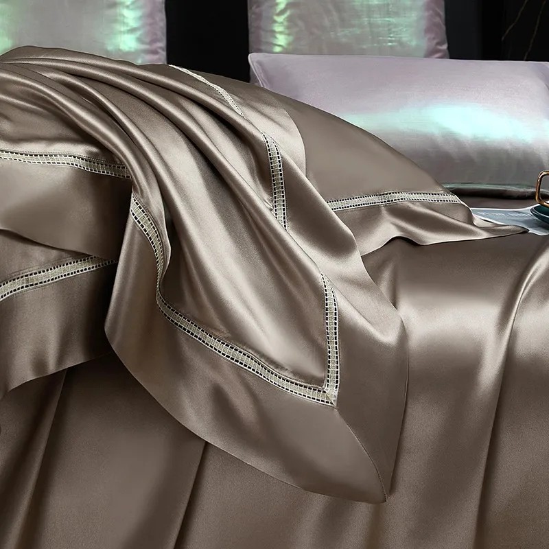 Mulberry Silk Premium 4Pcs Duv - Duvet Cover Sets With Zipper ulasan dan harga
