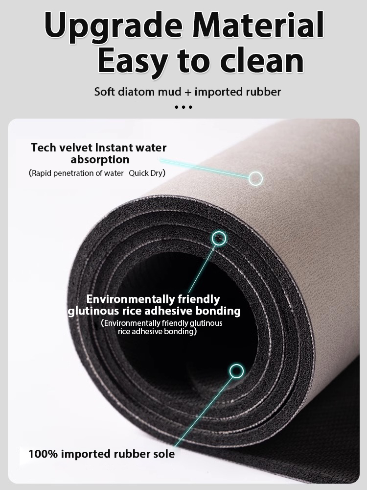 Nordic Geometric Diatomite Bat - Quick Dry Diatomite Bath Mat ulasan dan harga