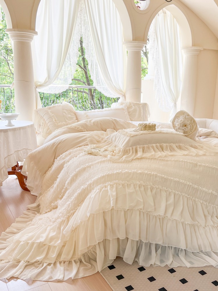 French Princess Style 100% Cot - Aesthetic Floral Duvet Cover ulasan dan harga