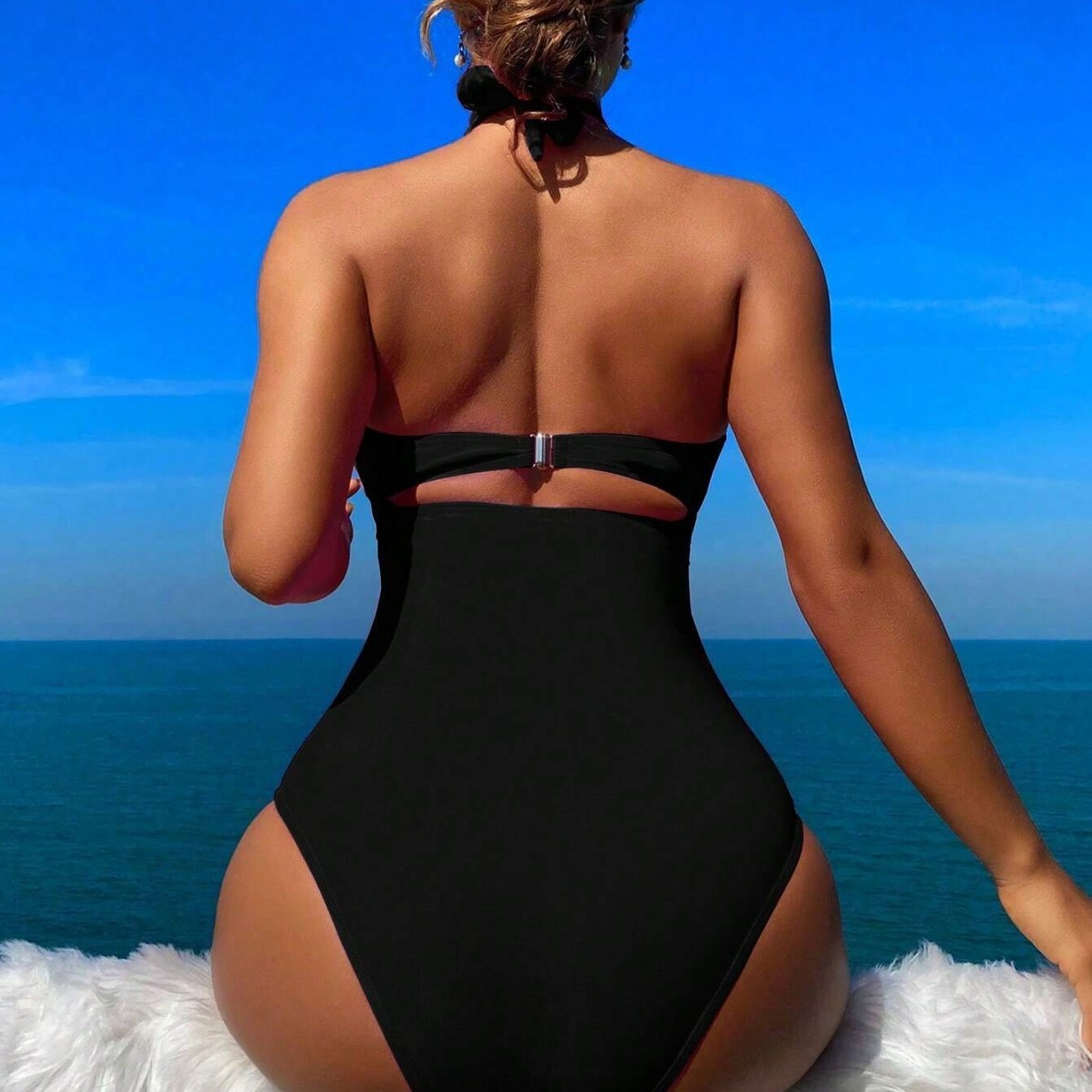 Women Swimsuit Halter Neck Sol - Bath ulasan dan harga