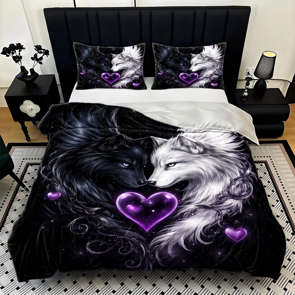 3Pc Hot-Selling Black and Whit - Duvet Cover Sets With Zipper ulasan dan harga