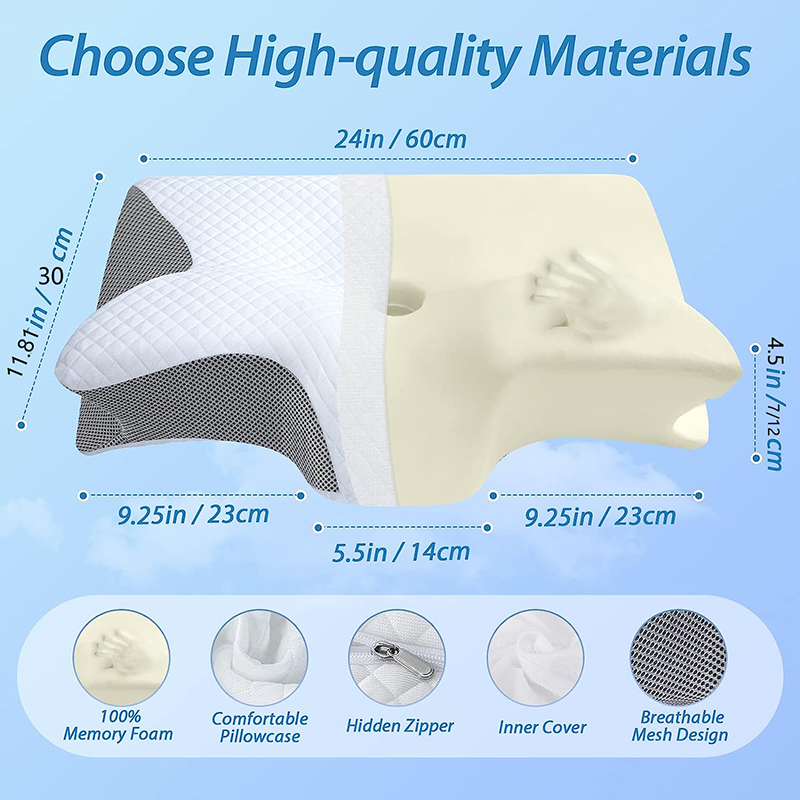 New Memory Foam Cervical Pillo - Memory Foam Orthopedic Pillow Neck Pain ulasan dan harga