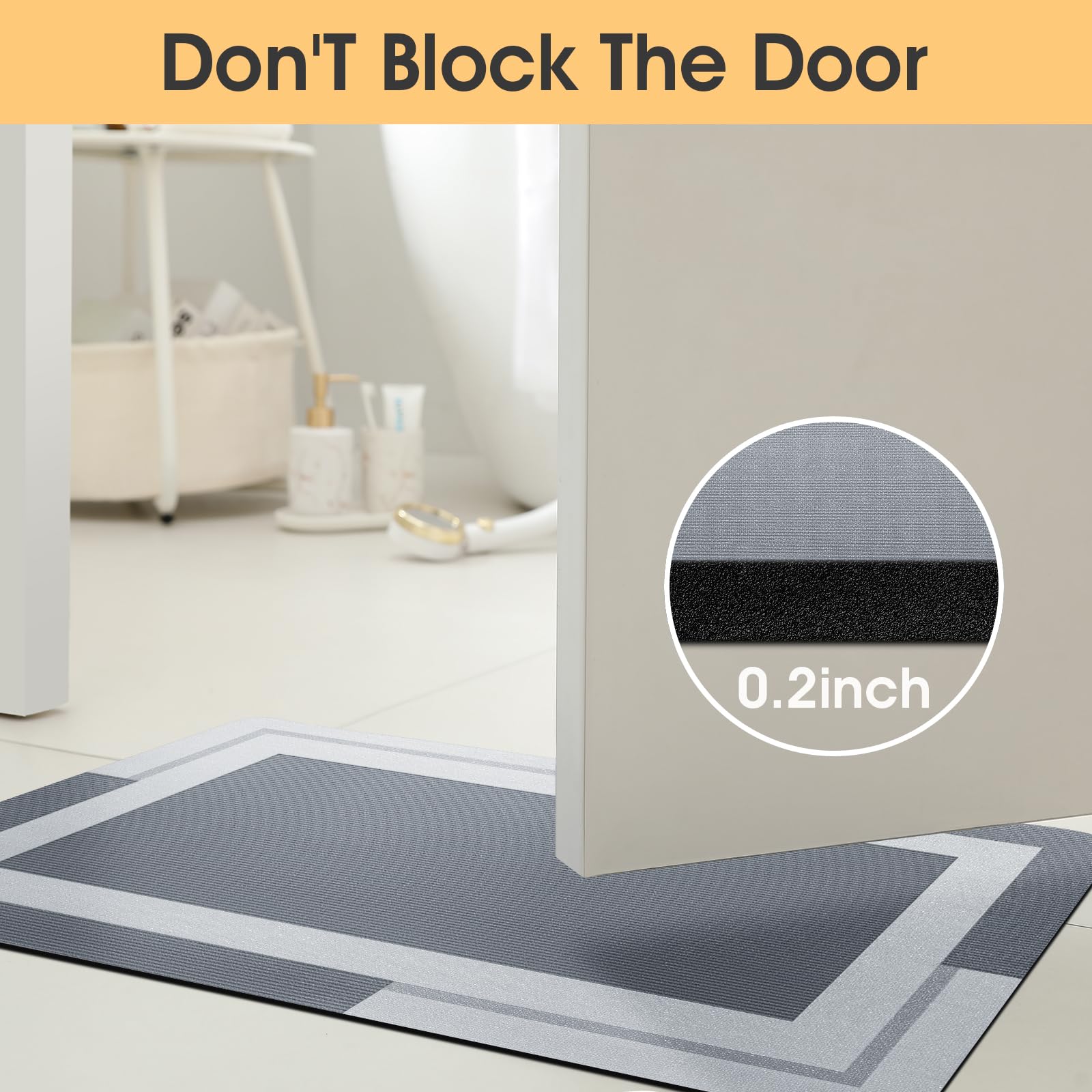 VIKAMA Bathroom Runner Rug wit - Quick Dry Diatomite Bath Mat ulasan dan harga