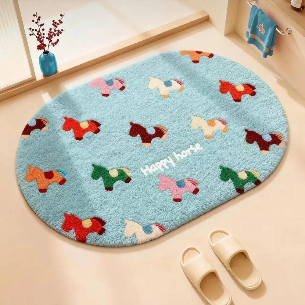 VIKAMA Non-slip Horse Zodiac W - Quick Dry Diatomite Bath Mat ulasan dan harga
