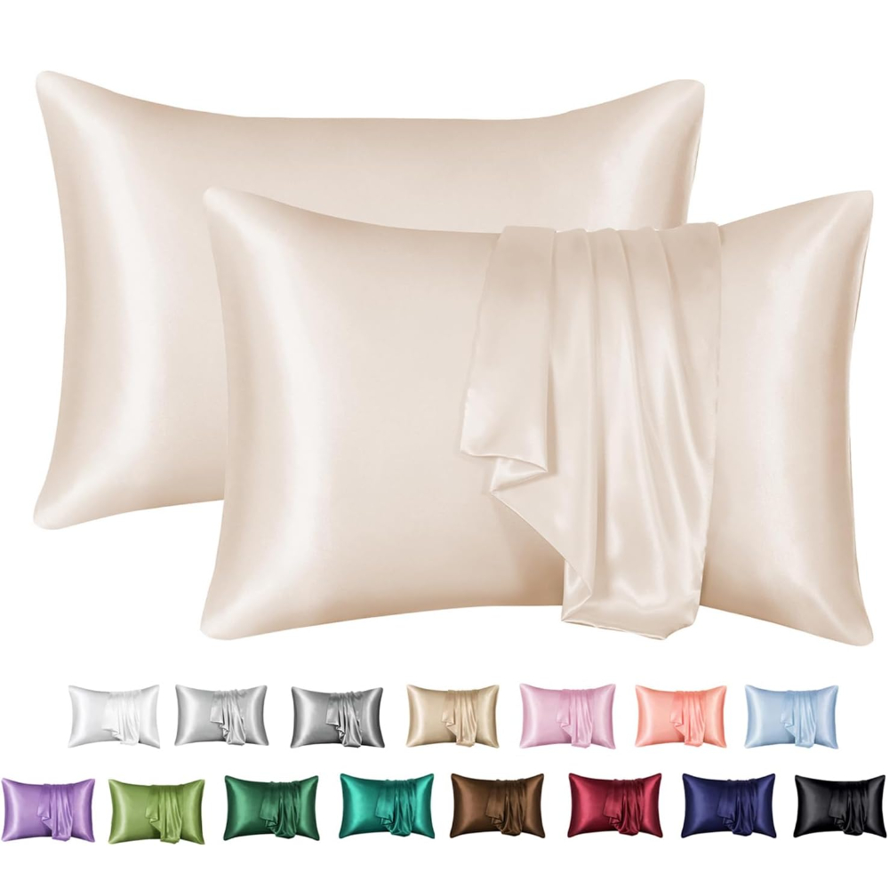 2 Pack Satin Pillowcase for Ha - Satin Silk Pillowcase Hair Skin ulasan dan harga
