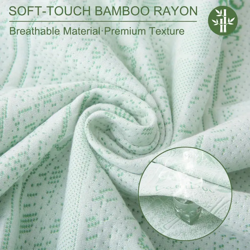 1pc Bamboo Mattress Protector, - Waterproof Mattress Protector Breathable ulasan dan harga