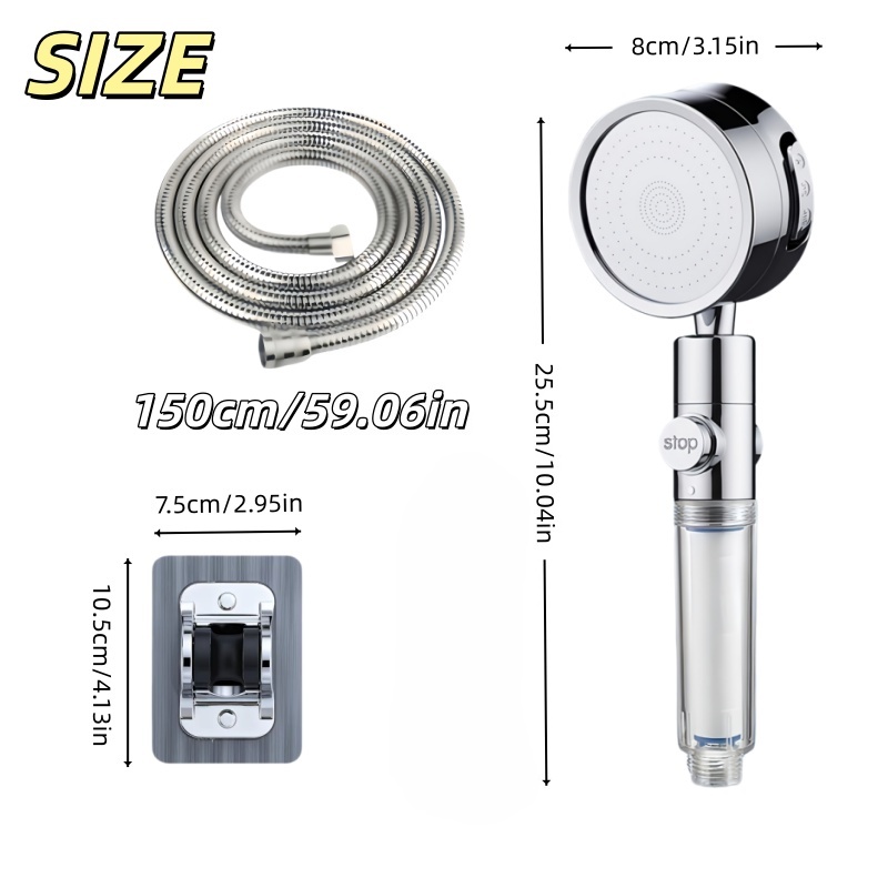 Visible Filter Window High Pre - High Pressure Shower Head Handheld ulasan dan harga