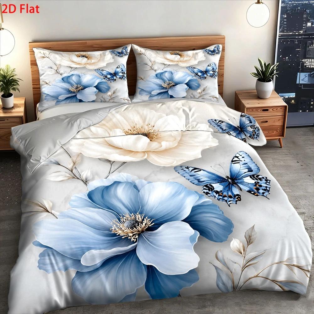 3Pc Light Luxury Style Blue an - Duvet Cover Sets With Zipper ulasan dan harga