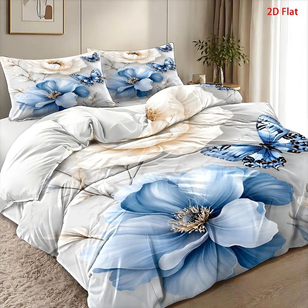 3Pc Light Luxury Style Blue an - Duvet Cover Sets With Zipper ulasan dan harga