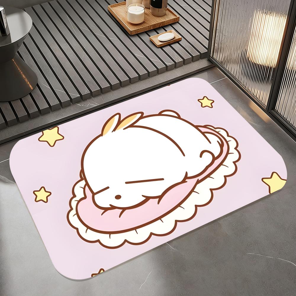 Cartoon-M-MashiMaro Floor Mat  - Quick Dry Diatomite Bath Mat ulasan dan harga