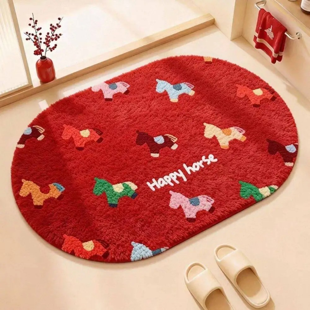VIKAMA Non-slip Horse Zodiac W - Quick Dry Diatomite Bath Mat ulasan dan harga