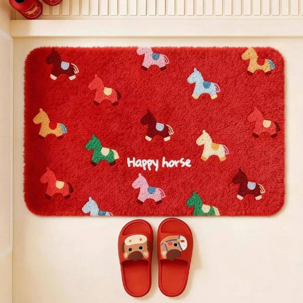VIKAMA Non-slip Horse Zodiac W - Quick Dry Diatomite Bath Mat ulasan dan harga