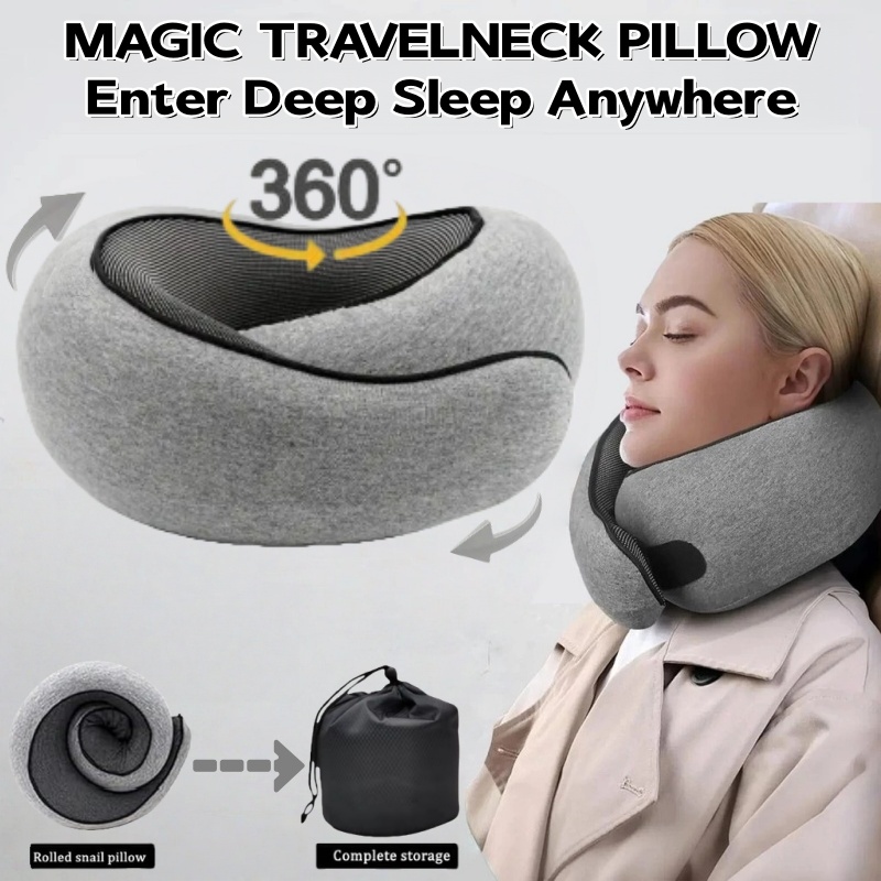 Portable U-shaped Travel Pillo - Anti Snore Contour Pillow ulasan dan harga