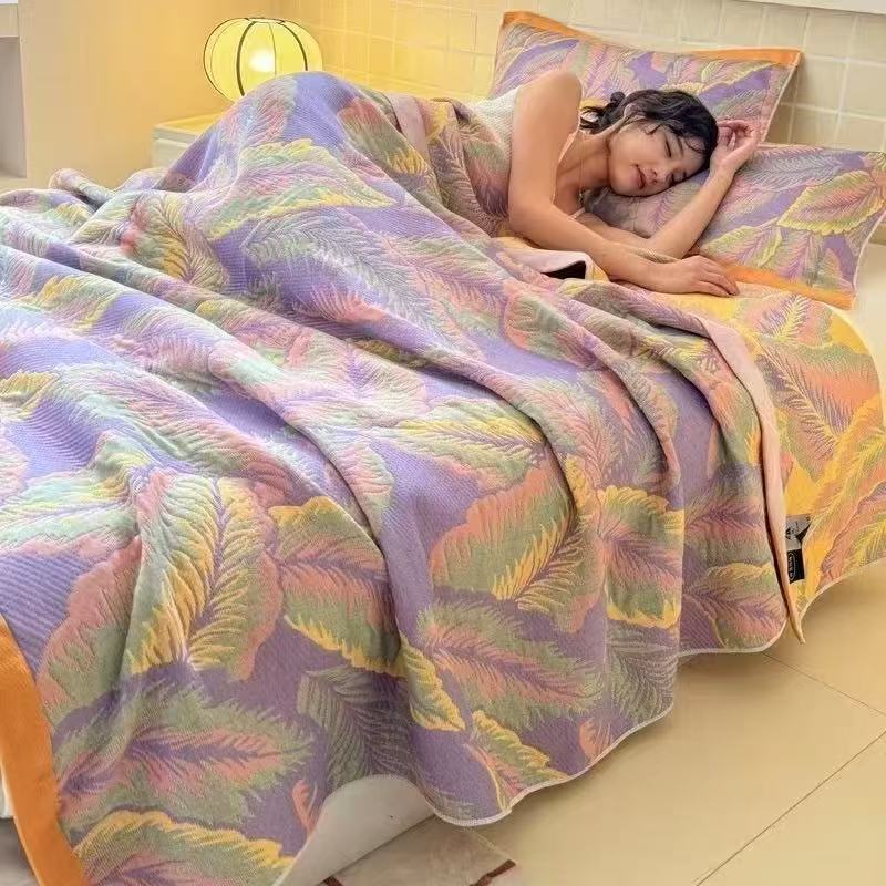 6-Layer Muslin Blanket Queen S - Muslin Cotton Bedspread ulasan dan harga