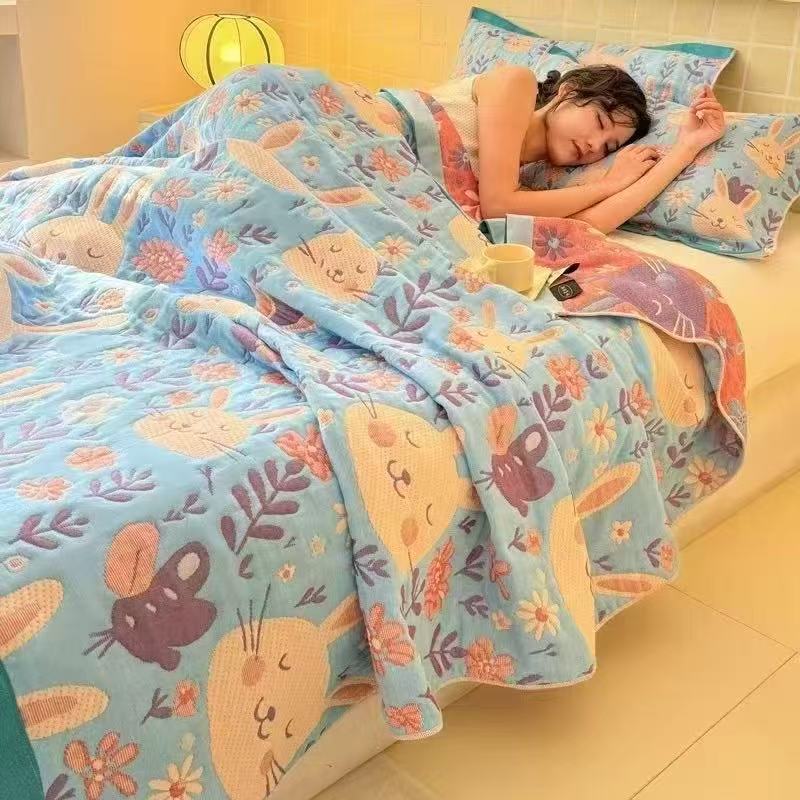 6-Layer Muslin Blanket Queen S - Muslin Cotton Bedspread ulasan dan harga