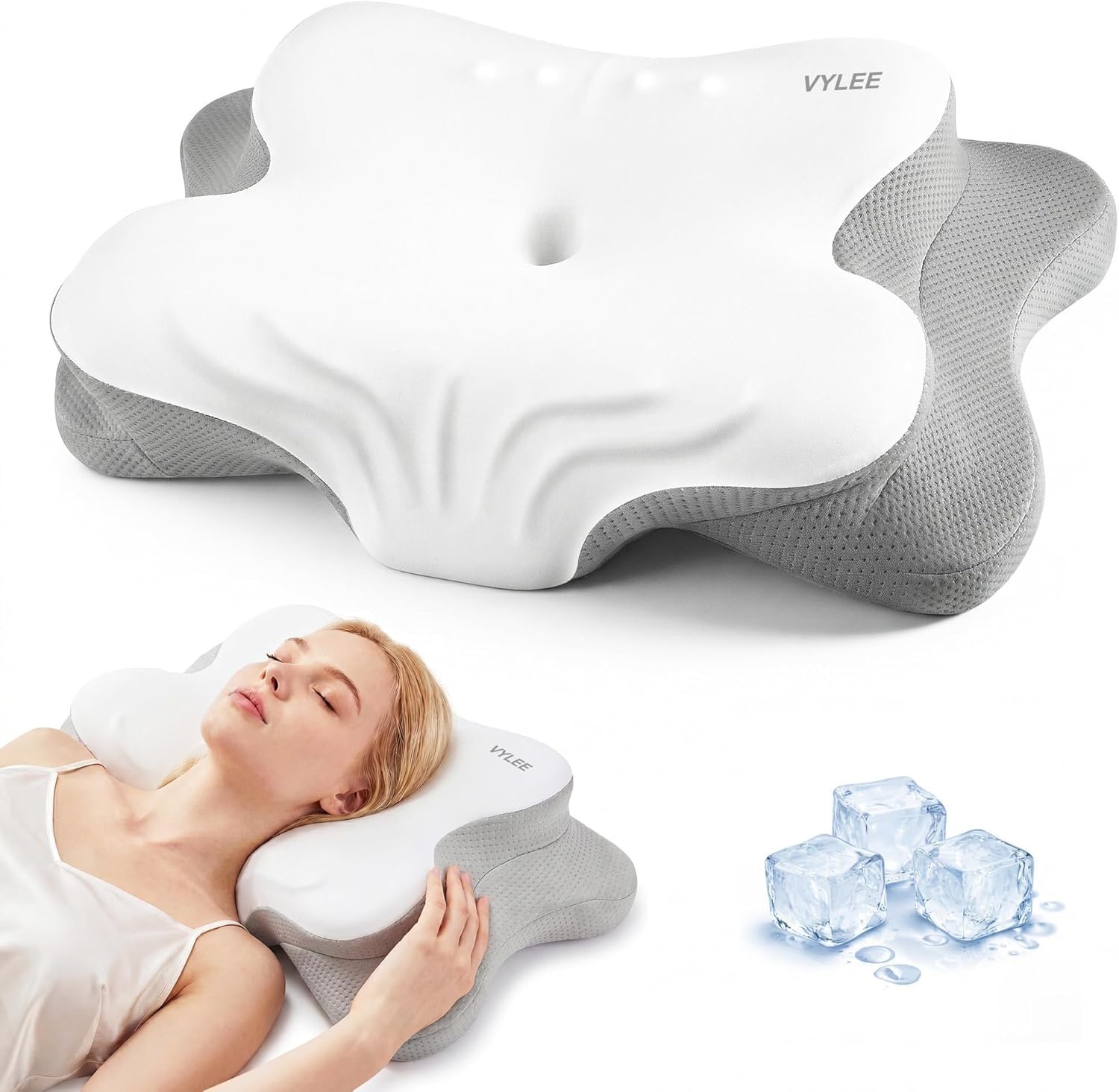 Cervical Neck Pillow for Pain  - Memory Foam Orthopedic Pillow Neck Pain ulasan dan harga