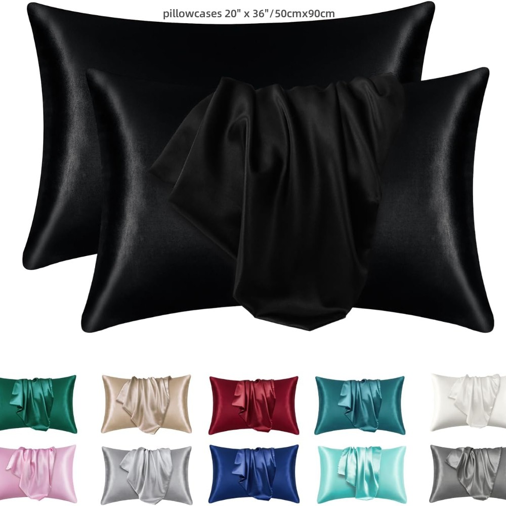 2 Pack Satin Pillowcase for Ha - Satin Silk Pillowcase Hair Skin ulasan dan harga