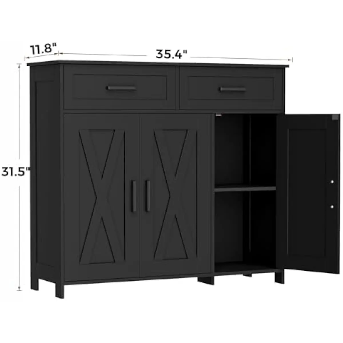 Coffee Bar Storage Cabinet wit - Storage & Organization ulasan dan harga