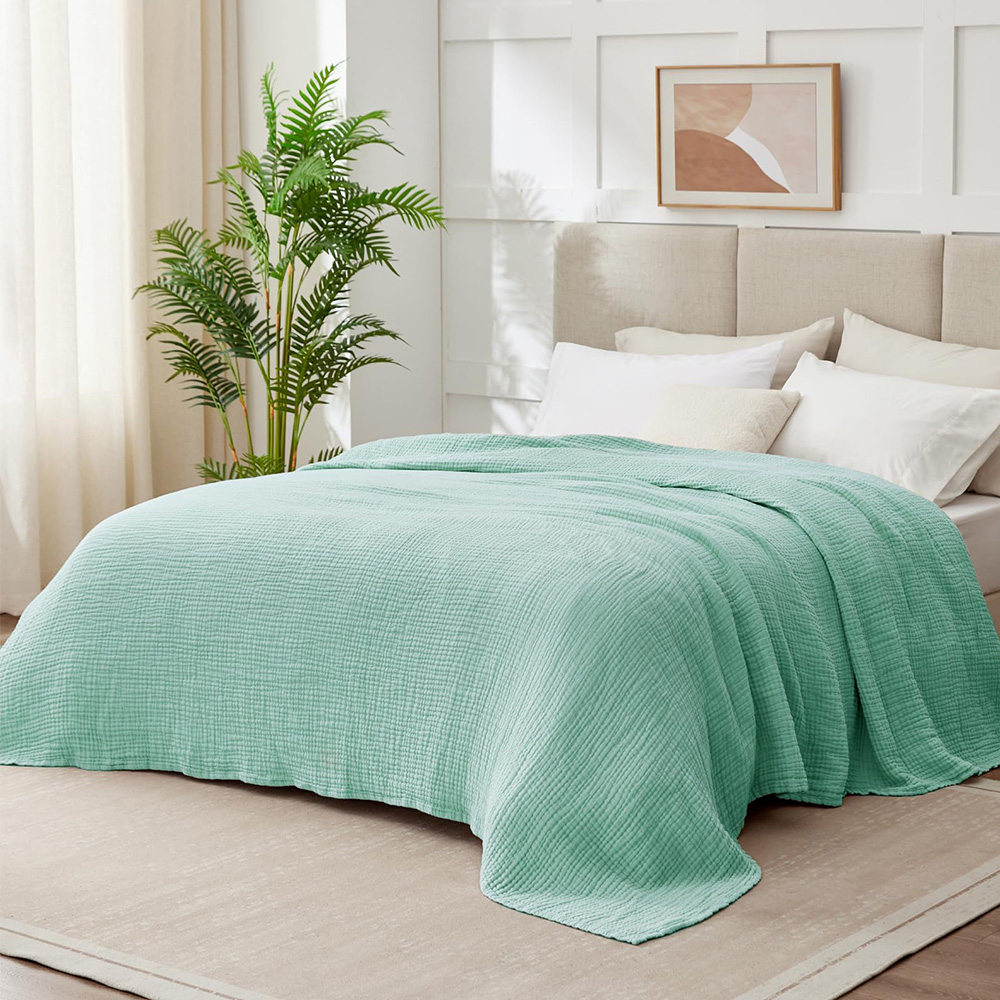 6 Layers Cotton Muslin Blanket - Muslin Cotton Bedspread ulasan dan harga