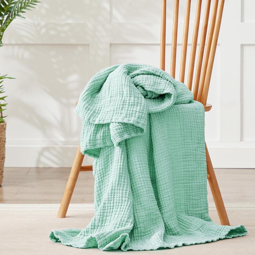 6 Layers Cotton Muslin Blanket - Muslin Cotton Bedspread ulasan dan harga