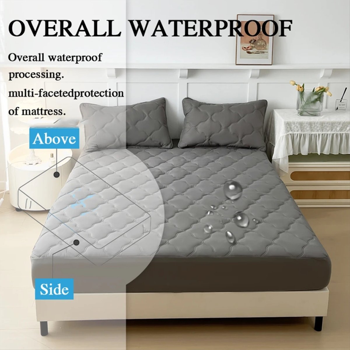 Learned- Waterproof Fitted Bed - Waterproof Mattress Protector Breathable ulasan dan harga