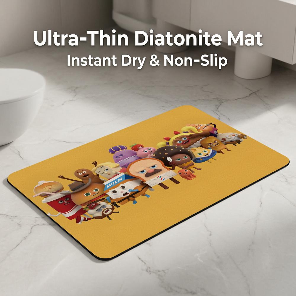 Cartoon B-Bread B-Barbershop F - Quick Dry Diatomite Bath Mat ulasan dan harga