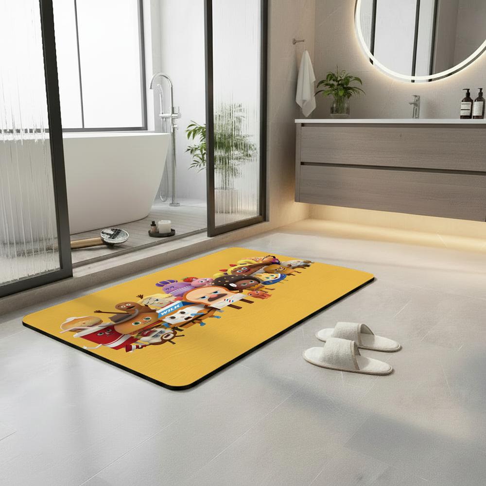 Cartoon B-Bread B-Barbershop F - Quick Dry Diatomite Bath Mat ulasan dan harga