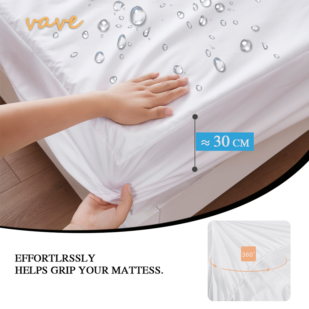 100% Waterproof Fitted Bed She - Waterproof Mattress Protector Breathable ulasan dan harga