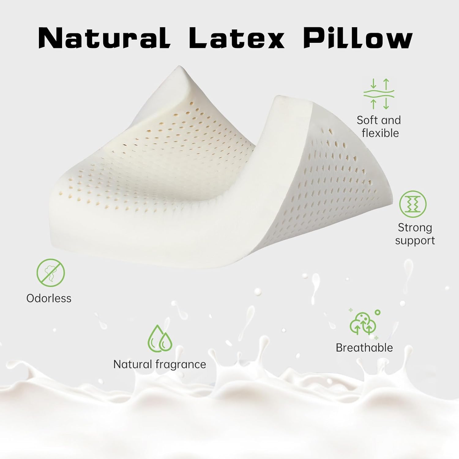 Thai Natural Latex Pillow for  - Memory Foam Orthopedic Pillow Neck Pain ulasan dan harga