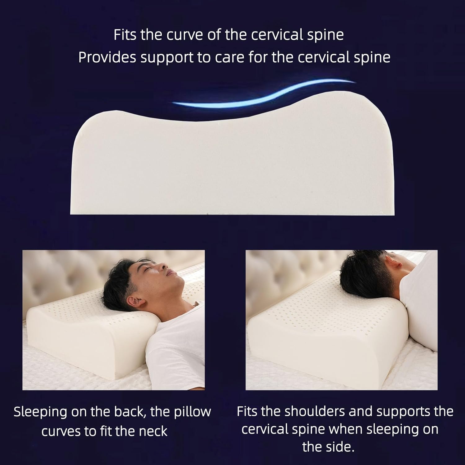 Thai Natural Latex Pillow for  - Memory Foam Orthopedic Pillow Neck Pain ulasan dan harga