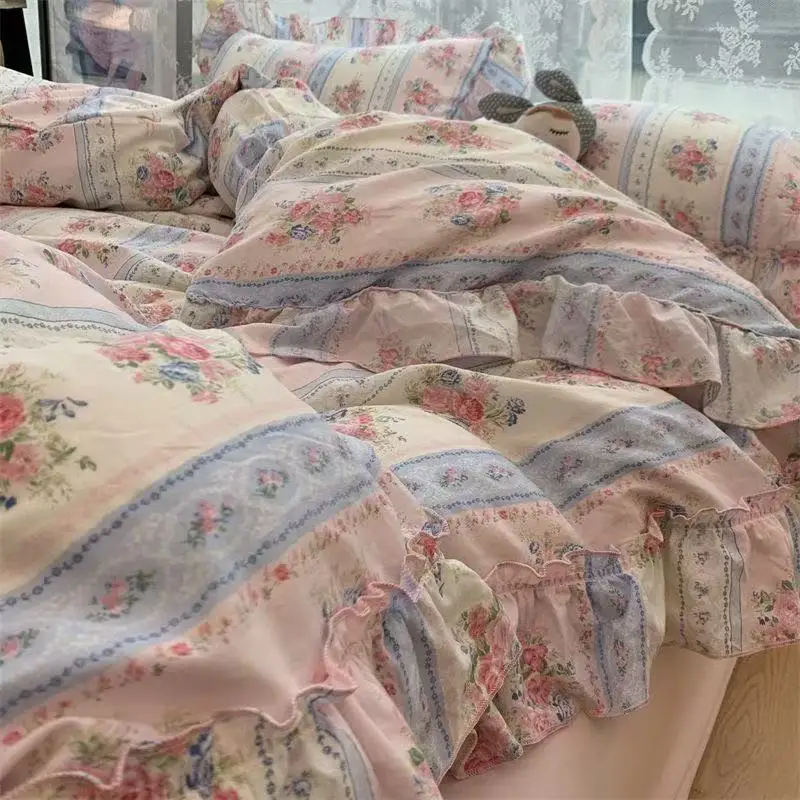 Korean Style Princess Floral B - Aesthetic Floral Duvet Cover ulasan dan harga