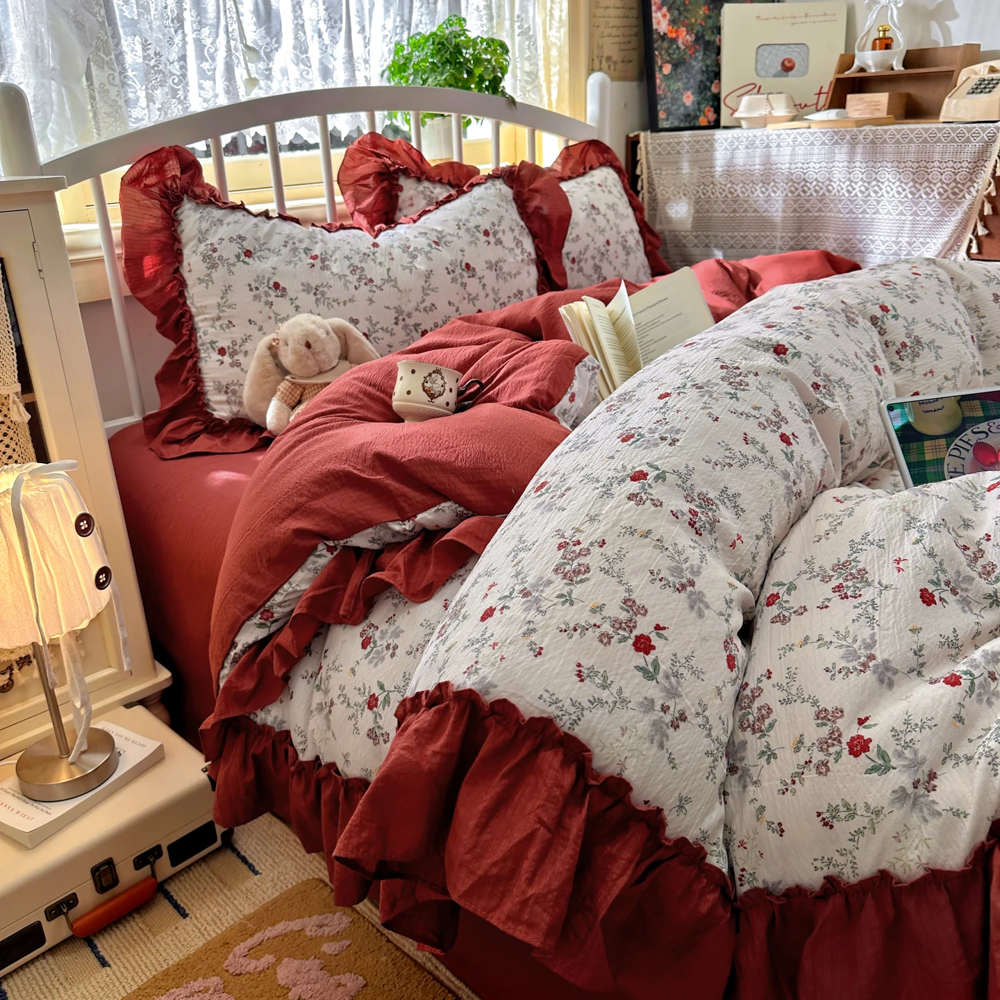 French Vintage Aesthetic Beddi - Aesthetic Floral Duvet Cover ulasan dan harga