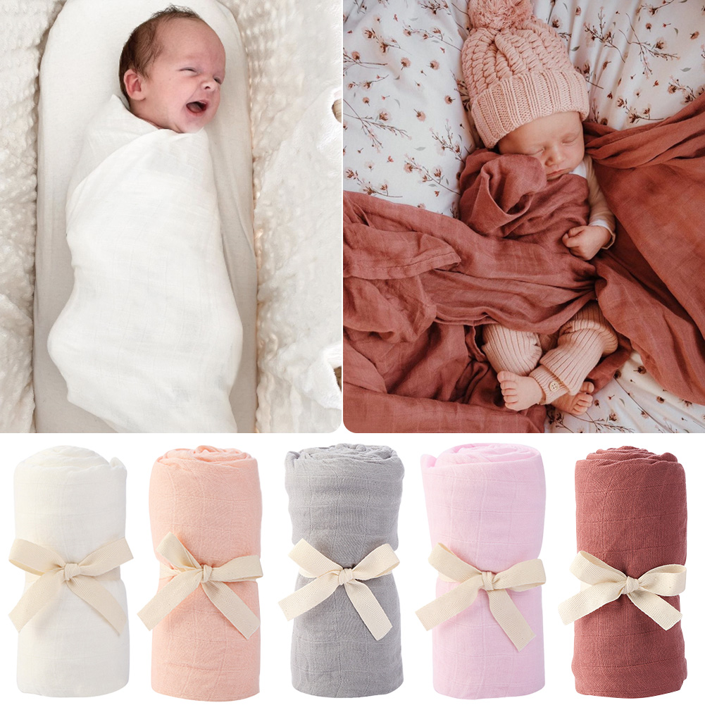 Solid Bamboo Cotton Baby Recei - Muslin Cotton Bedspread ulasan dan harga