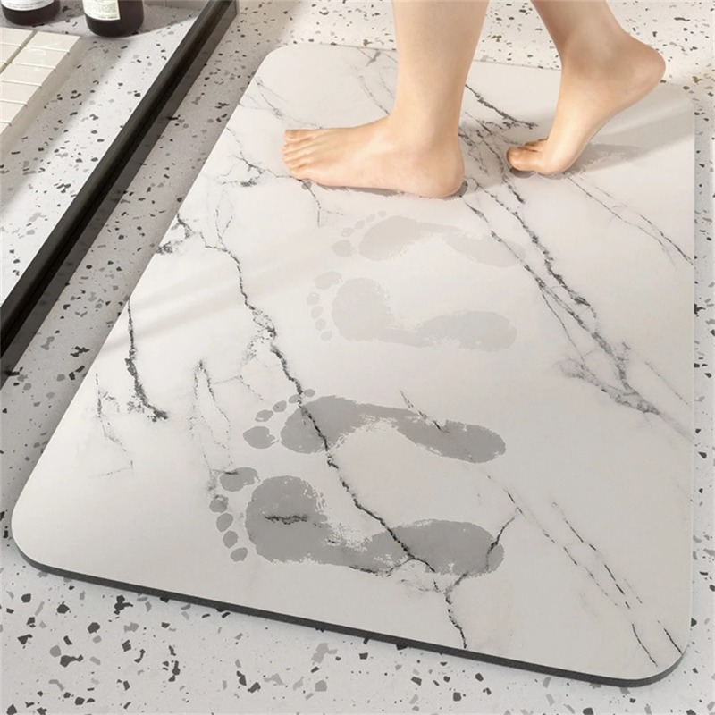1pc Bathroom Rugs Washable Bat - Quick Dry Diatomite Bath Mat ulasan dan harga