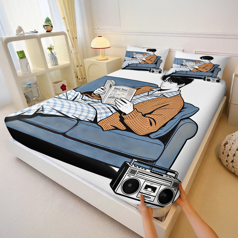 Soft Travel Prep Fitted Sheet  - Fitted Bed Sheets Deep Pocket ulasan dan harga