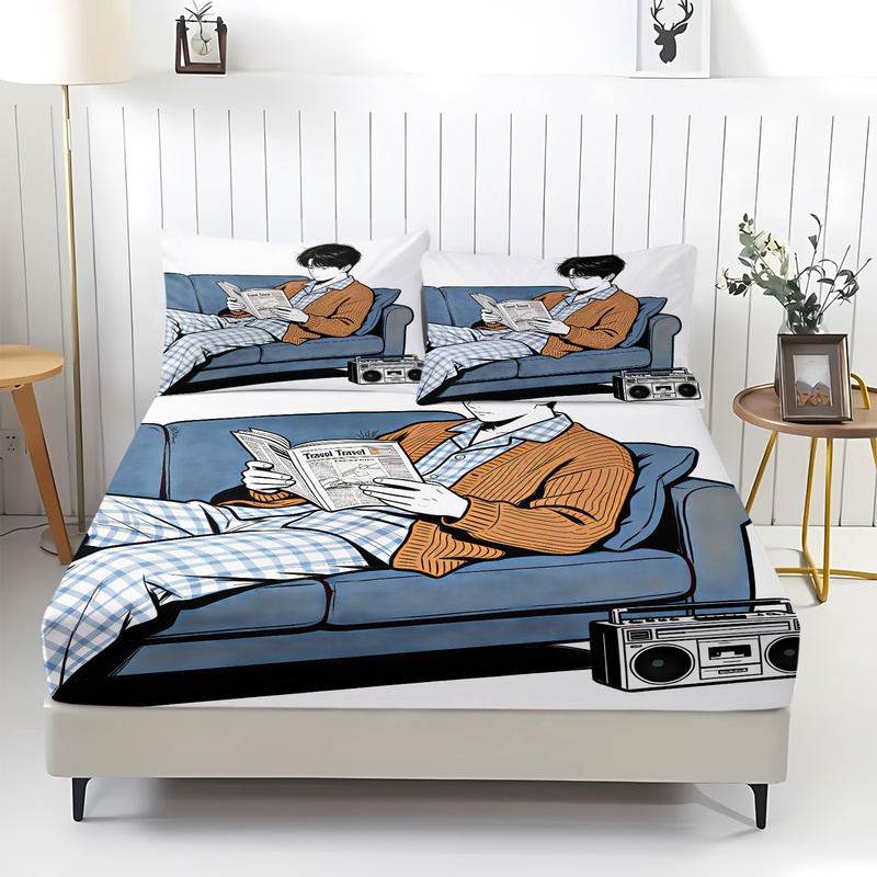 Soft Travel Prep Fitted Sheet  - Fitted Bed Sheets Deep Pocket ulasan dan harga