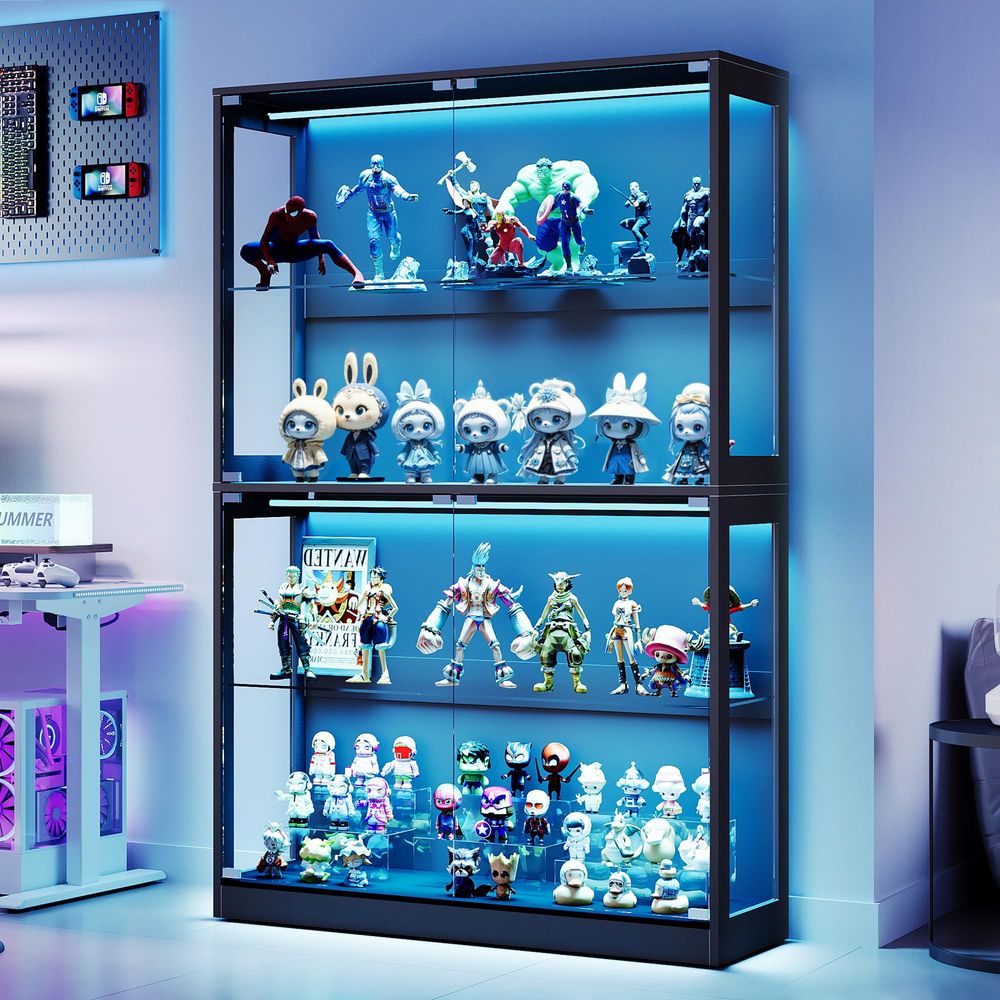 Cabinet with LED Light Strips, - Lighting ulasan dan harga