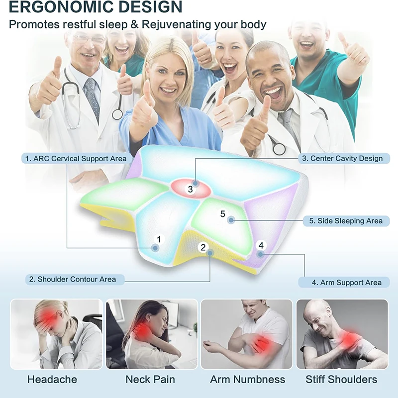 Orthopedic Contour Neck Pillow - Memory Foam Orthopedic Pillow Neck Pain ulasan dan harga