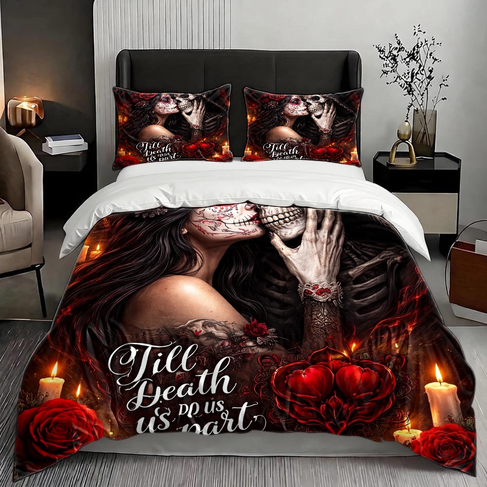 3Pc Skull Rose 