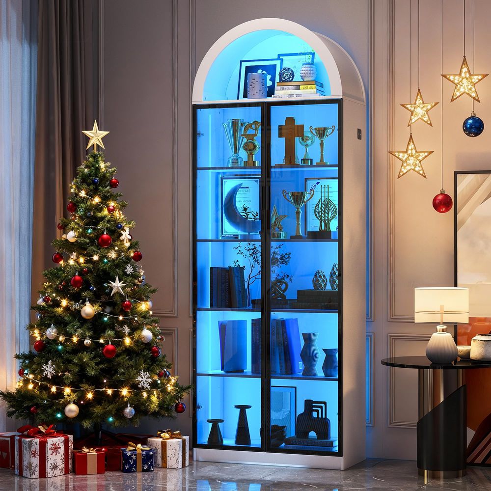 Display Cabinet with Doors and - Storage & Organization ulasan dan harga