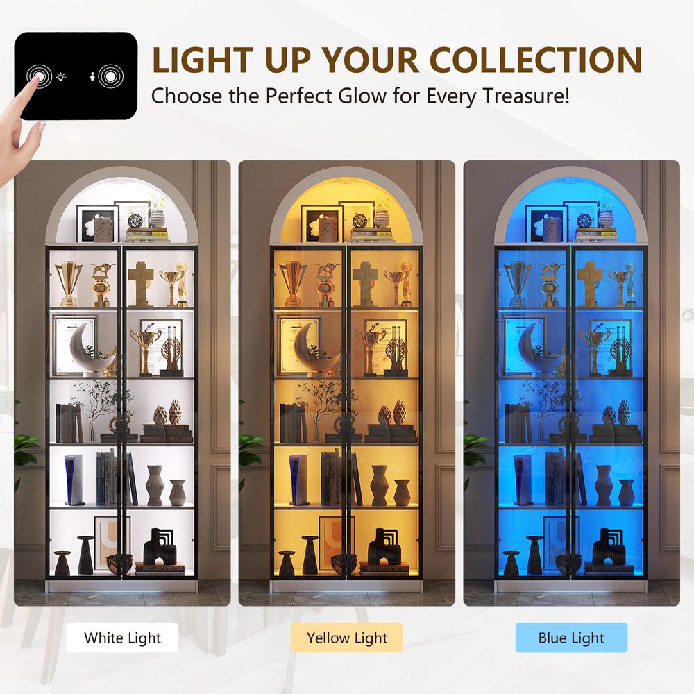 Display Cabinet with Doors and - Storage & Organization ulasan dan harga