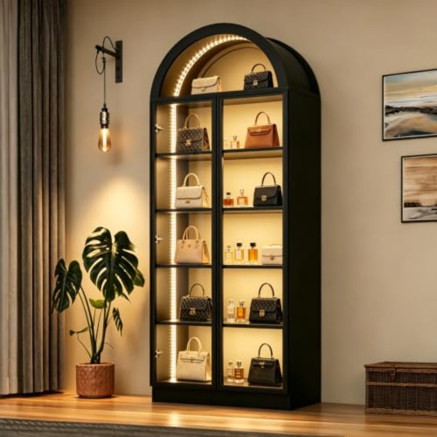 Arch display cabinet for livin - Lighting ulasan dan harga