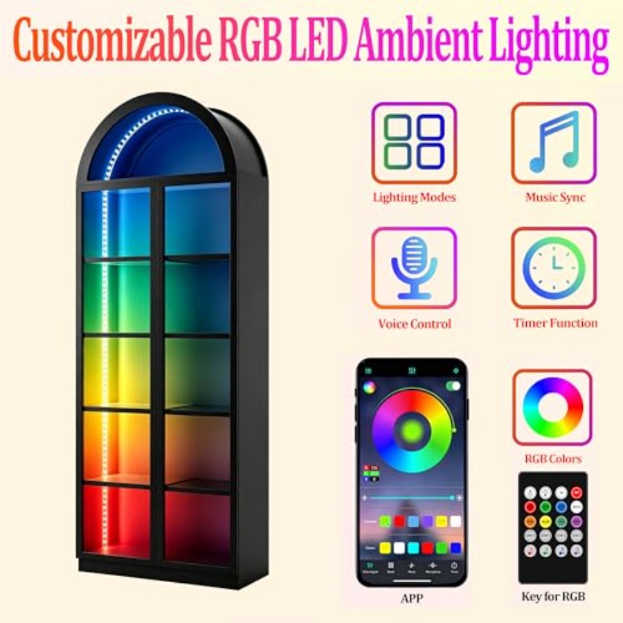 Arch display cabinet for livin - Lighting ulasan dan harga