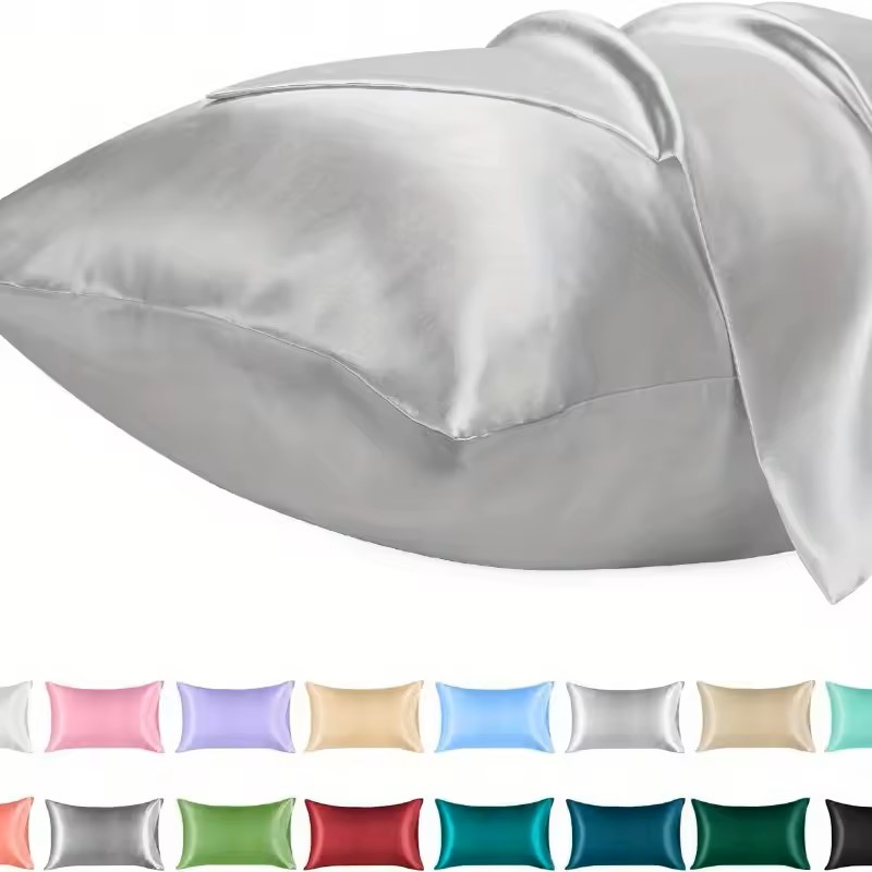 1PC Satin Pillowcase for Hair  - Satin Silk Pillowcase Hair Skin ulasan dan harga
